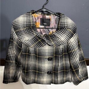 Mossimo Supply Co. Black and White Plaid Cape